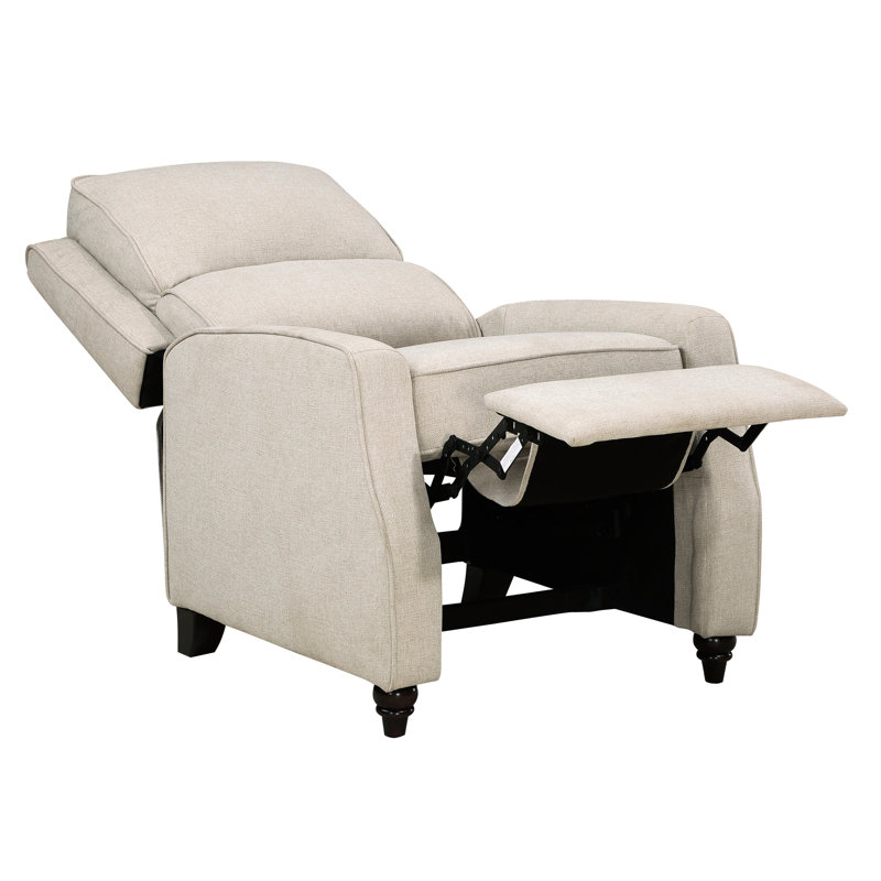 Fauteuil inclinable rembourré en tissu, Tissu beige