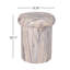 Table d'appoint sculpturale en simili marbre et travertin de 18,11 po de hauteur EOS de Eos-125959549