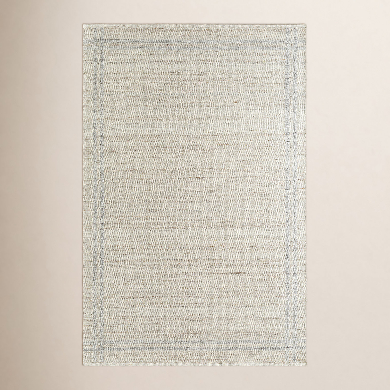 Lavande Wool Area Rug in Ivory, Rectangle 8'10" x 12'