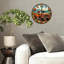 Horloge murale 10 po en MDF rond avec mouvement à quartz silencieux et crochet sans perceuse (piles AA non incluses)