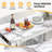  47'' Long Counter Height Table Bar Table Faux Marble Pub Table W/ Cabinet