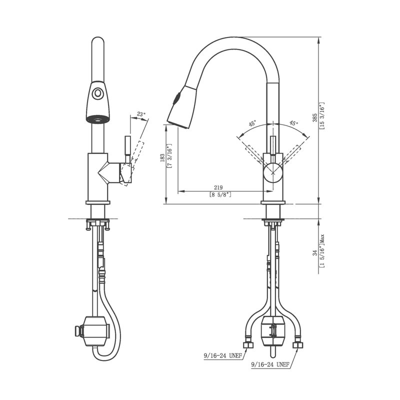 AA FAUCET Pull Down Kitchen Faucet