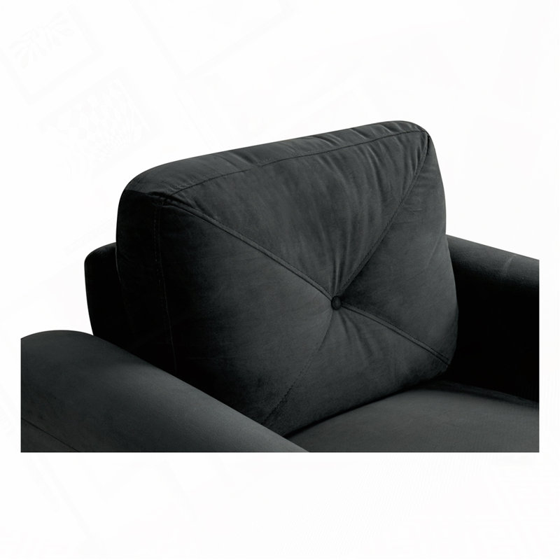 Fauteuil d'appoint en velours, Noir