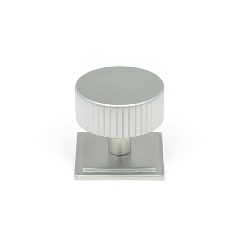 40mm Square Knob, Satin Chrome