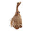 Sculpture décorative en bois de teck naturel tressé, idéale pour la cuisine - Objet décoratif moderne pour la maison et le salon - 48 cm, brun et beige