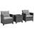 Patiojoy Wicker 2 - Person Patio Conversation Sets with Cushions