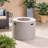 40,000 Fire Pit - 31" Round, Lightweight Concrete, Grey, Ideal For Outdoor Enjoyment, No Assembly Round , Create A Serene Backyard,