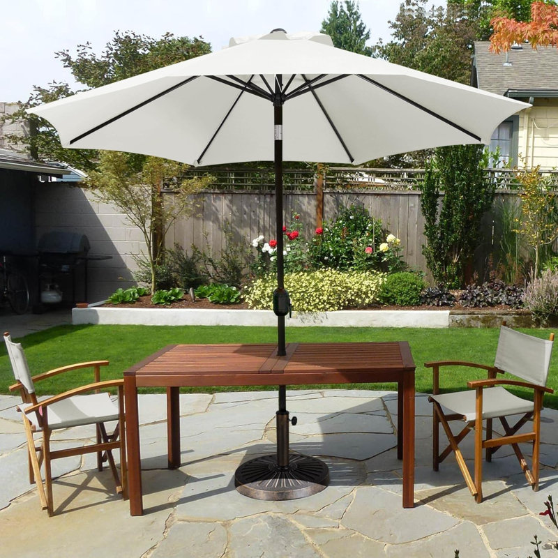 Calhaen 230cm Tilt Market Parasol, Cream