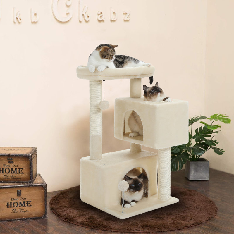 Arbre à chat 32 '' H Ellanais, Beige