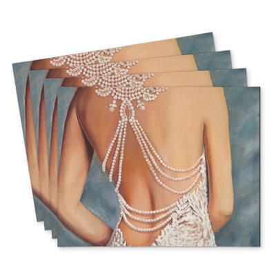 Wedding Dress Polyester Dreketi Set of 4 | Home Decor