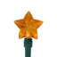 20-Count Multi-Coloured LED Star Christmas Light Set, 4.5Ft Green Wire