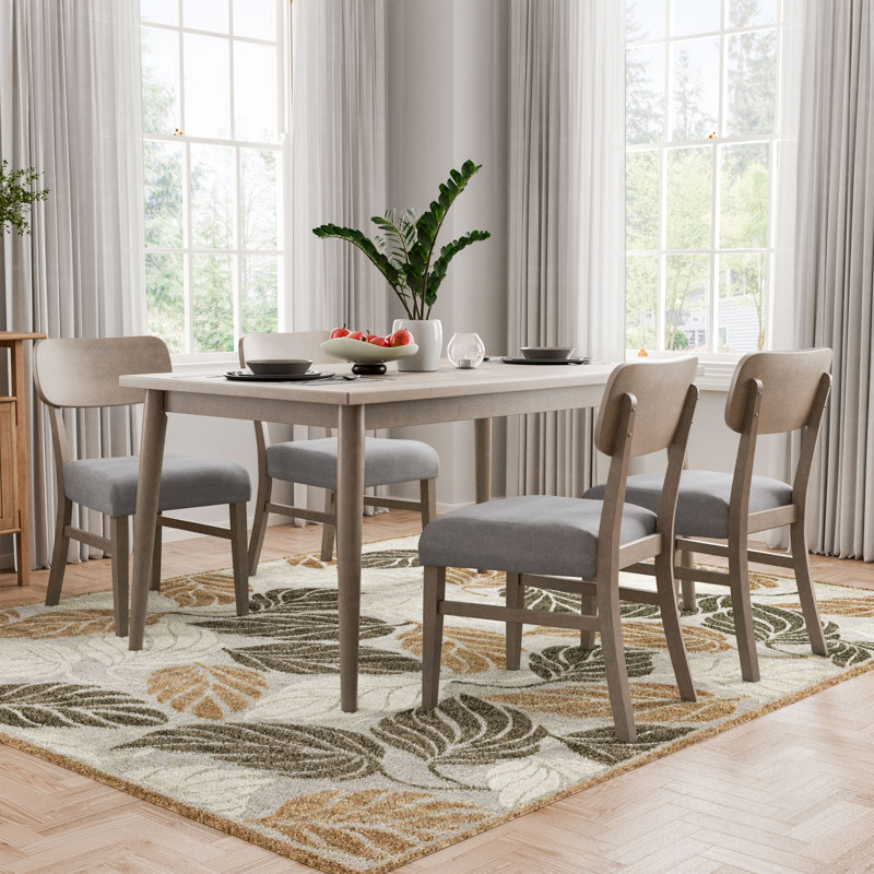 Fikisha Dining Table Set, 5 Pieces: Table, 4 Chairs