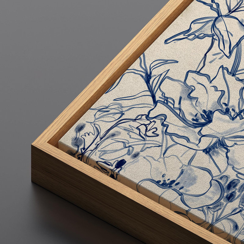 Reproduction d'art sur toile encadrée bleu marine, H 30 po x l 60 po, Naturel