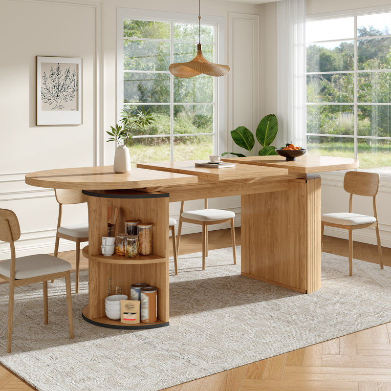Extendable Dining Table, Natural