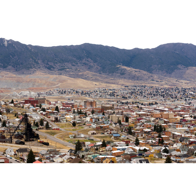 Butte Montana - photographie sur toile tendue, H 24 po x l 36 po x P 1,25 po