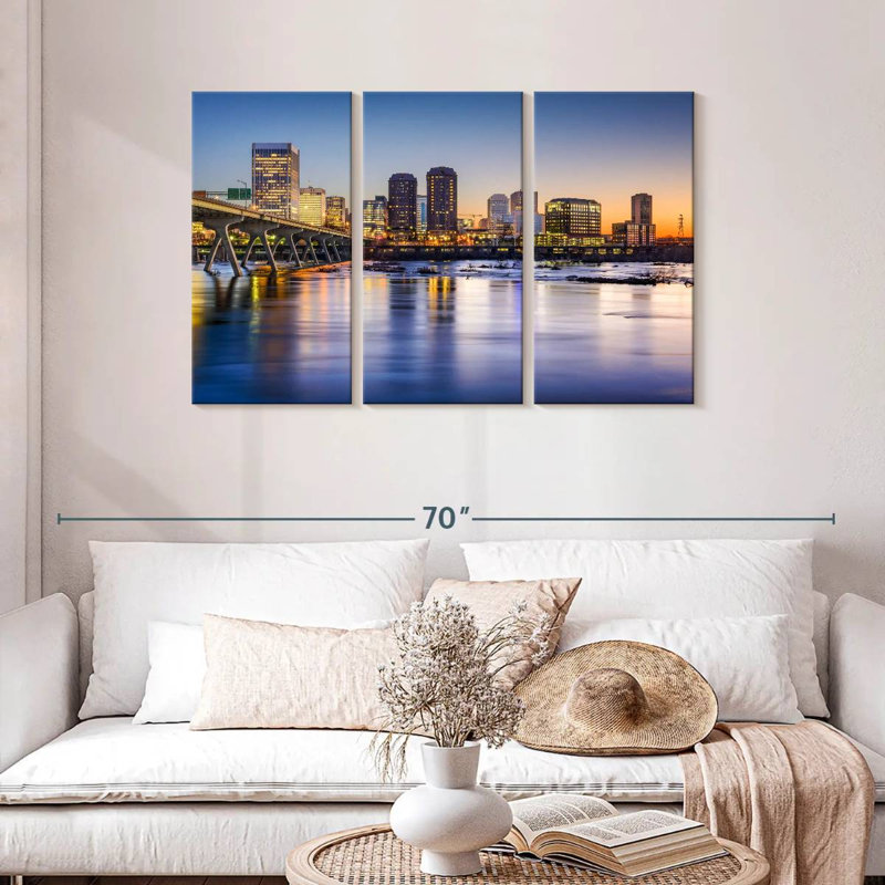 Rorry Richmond Evening Skyline, 28" H x 45" W