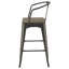 Ensemble de tabourets de bar en orme foncé et noir mat, durable et élégant pour les espaces de style industriel