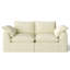 Canapé modulaire Boneless de 77 po Cloud Boneless, canapé Cloud moderne avec coussin d'assise et de dossier profond, canapé confortable sans pivot pour salon, chambre à coucher, appartement, housse amovible, aucun assemblage requis, beige-126450720