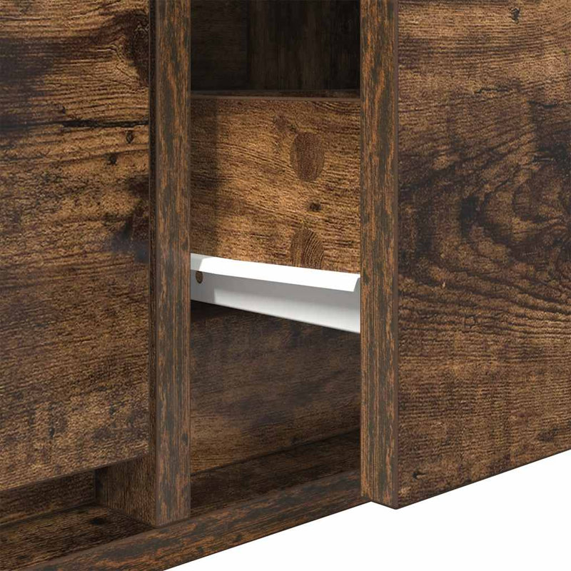 TV Cabinet 31x25.5 Cm Engineered Wood, Smoked Oak, 80 cm