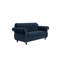 Causeuse formelle de luxe 1pc en velours indigo avec coussins 2 places