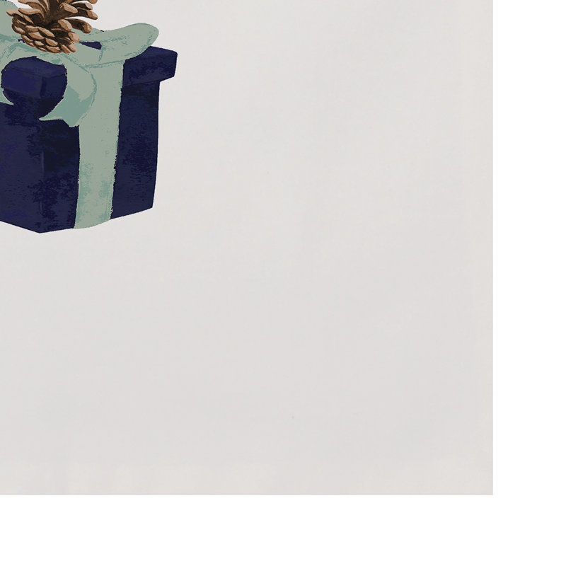 Ensemble de napperon en forme de 4 pièces pour fêtes, Bleu marine