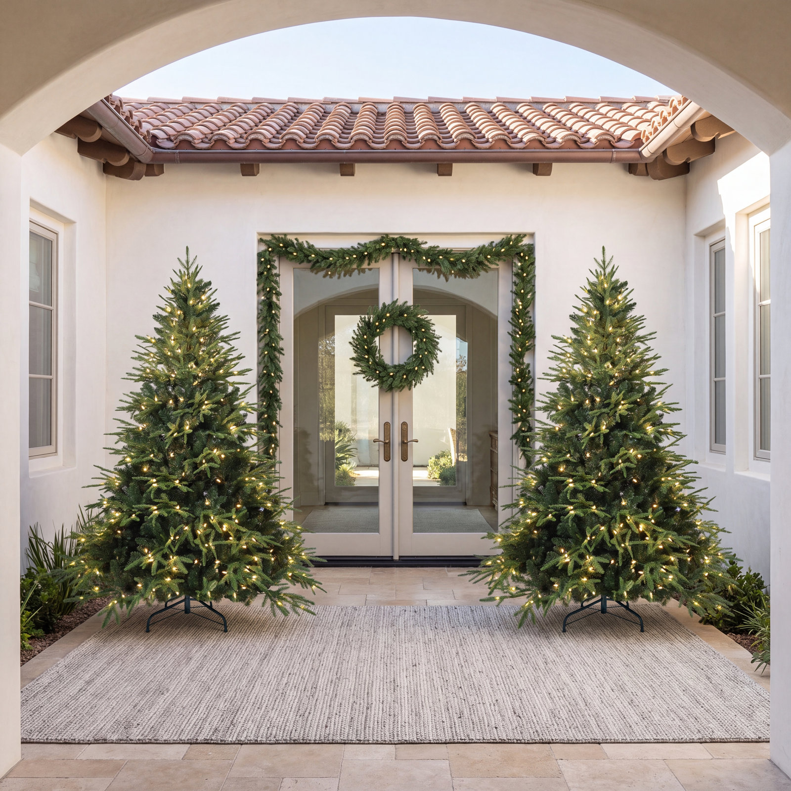 Pre-Lit Fir Christmas Tree, 4' H