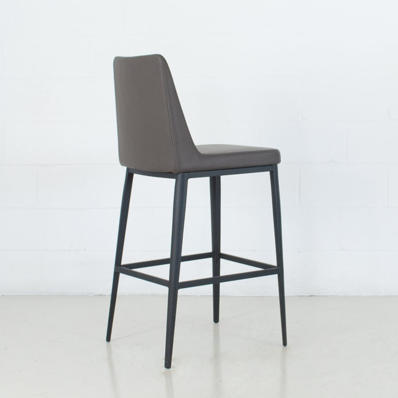 Tabouret de bar et de comptoir Molinaro Hasan, Gris anthracite, Tabouret de bar (siège d'une hauteur de 29,5 po)