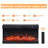 Symple Stuff 12 Colors Glass Fireplace, 36 Inch Black