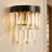 Grigor 1-Light Crysal Armed Sconce Bathroom Vanity Light