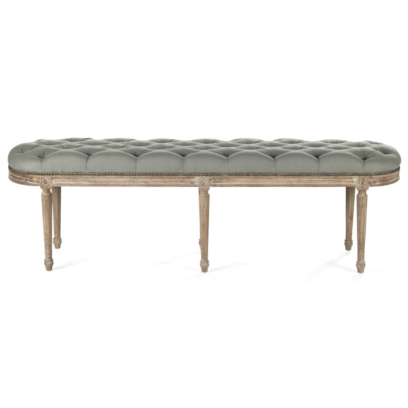 Michel Upholstered Bench, Asparagus Green