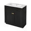 Ensemble de meuble-lavabo autoportant moderne avec lavabo en céramique-1254461914