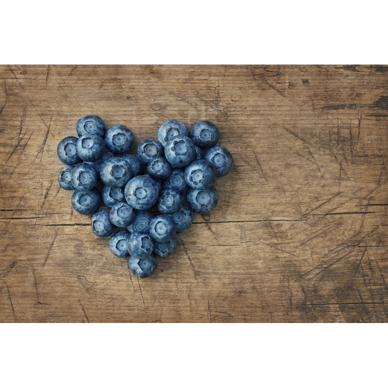 Heart From Blackberries - Wrapped Canvas Print, 30cm H x 46cm W x 3.8cm D