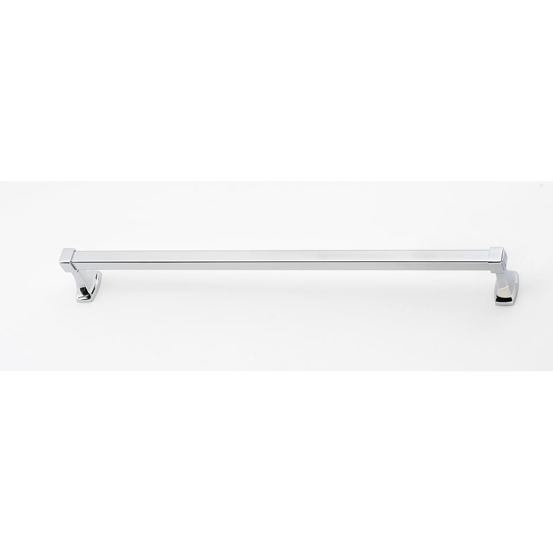 Cube 19.25" Wall Mounted Towel Bar, Polished Chrome,  2" H x 19.25" L x 3.06" D