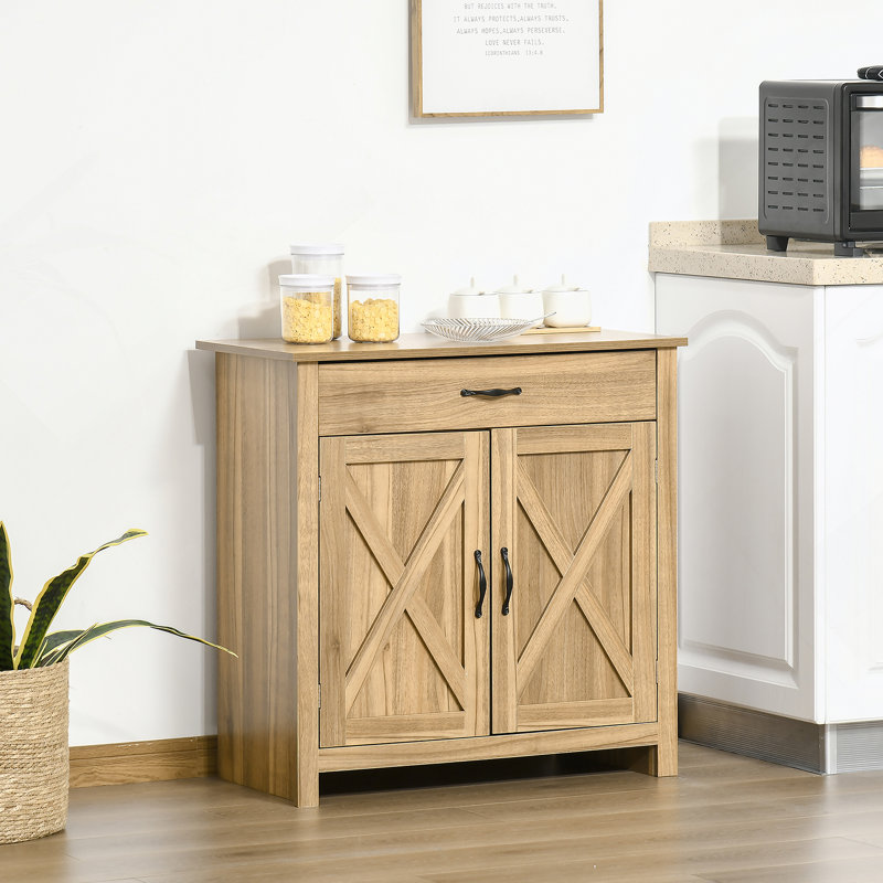 Armoire d'appoint avec tiroir, Naturel