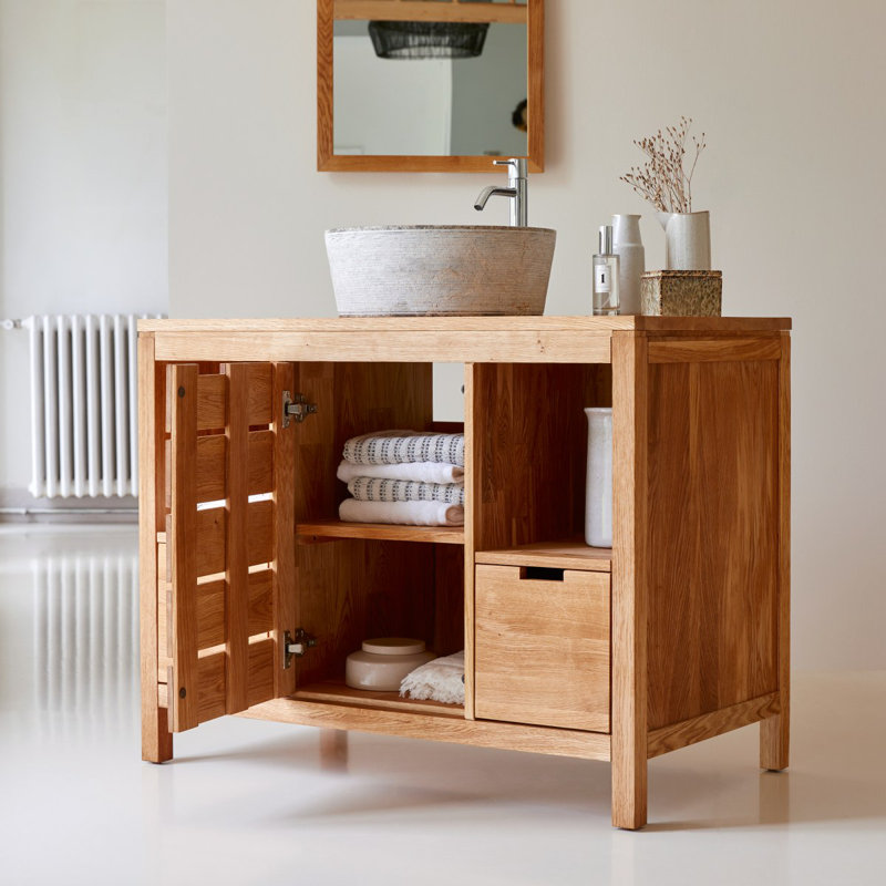 Bathroom Vanity Base Only in Natural