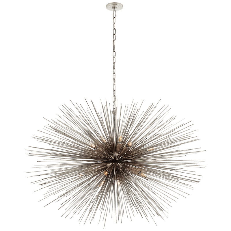 Kelly Wearstler Strada Oval Chandelier, Aged Iron, 36" H x 50" W x 50" D