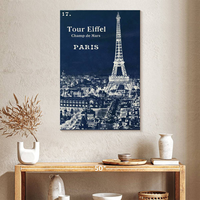 Lilie Blueprint Tour Eiffel, H 39 po x l 26 po