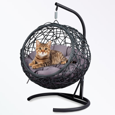 Cat Swing Bed with Stand & Cushion