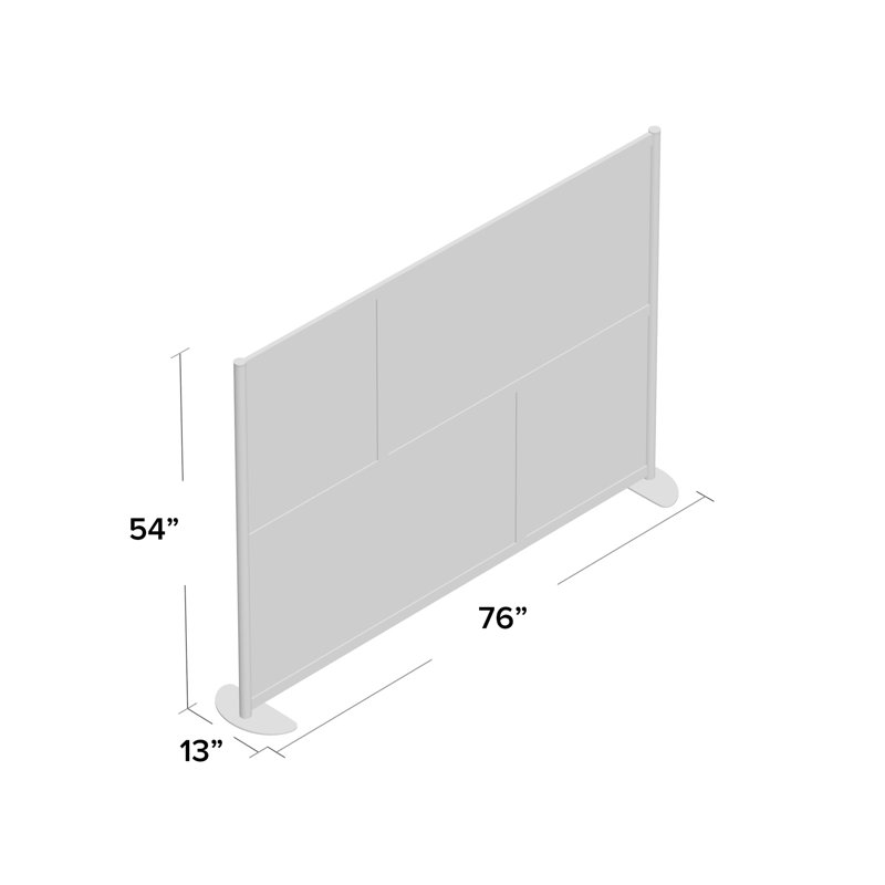 Hartley Freestanding Room Divider, Elm, Caster