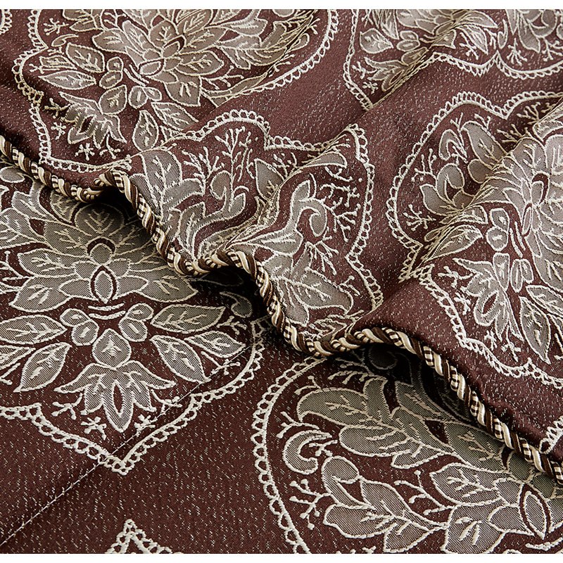 Gina Polyester Damask Bedspread with Pillow Shams, Brown, 220 x 240 cm Bedspread - 2 Pillowcases