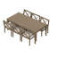 Ensemble repas 7 pièces Northlake-112686492