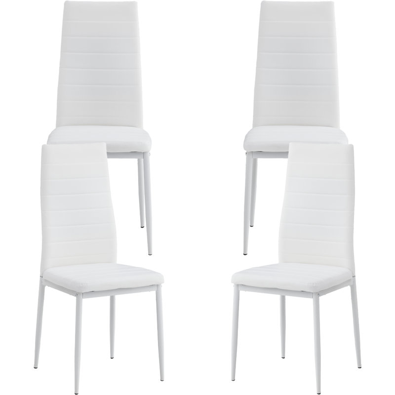 15.6cm H Upholstered Side Chair, White