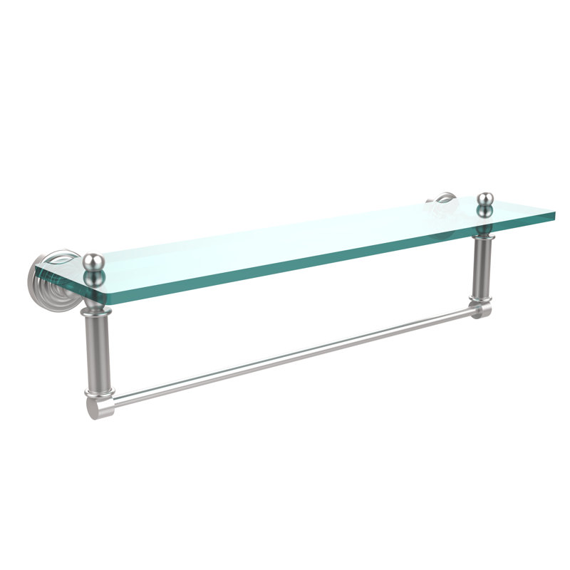 Étagère murale avec barre à serviettes Beresford, l 22 po x H 5 po, Chrome satiné