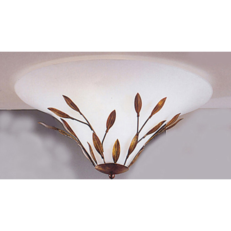 Howardville Glass Flush Mount, 16cm H x 48 cm diameter