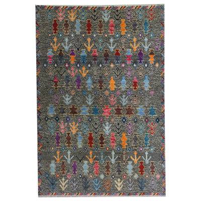 Geometric Hand Knotted 143cm X 197cm Area Rug