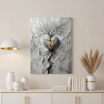 Gallery Wrap，Canvas Wall Art for Living Room, Bedroom, Office or Entryway – Decorative Wall Decor with Heart Tree