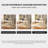 55.12"Cream White Retro Rectangle Solid Wood Writing Desk,3-drawer-152911783