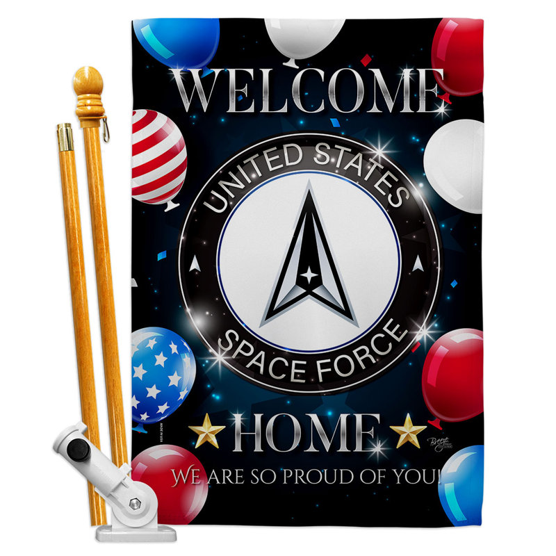 Double Sided 40'' H x 28'' W Polyester Flag Set