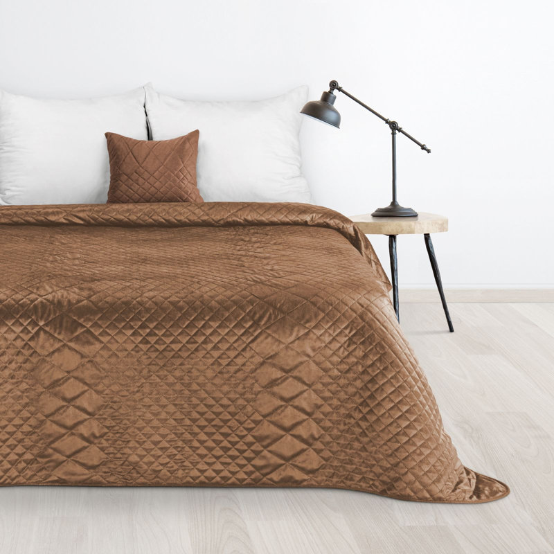 Rademacher Solid Colour Bedspread, W220 x L240cm, Brick