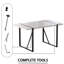 Ensembles de table de salle à manger industriels modernes avec table en MDF et pieds en métal pour la cuisine à domicile